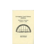 Livingston Lord Library Addition Dedication Ceremony