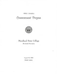 Commencement Program, August (1960)