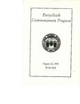 Commencement Program, August (1956)