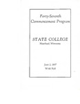 Commencement Program, June (1957) by Moorhead State College