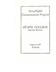 Commencement Program, August (1957) by Moorhead State College
