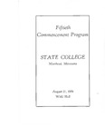 Commencement Program, August (1958) by Moorhead State Teachers College and Moorhead State College