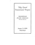 Commencement Program, August (1959) by Moorhead State College