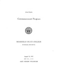 Commencement Program, August (1967) by Moorhead State College