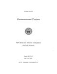 Commencement Program, August (1969) by Moorhead State College