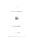 Commencement Program, August (1971) by Moorhead State College