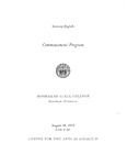 Commencement Program, August (1972) by Moorhead State College