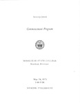 Commencement Program, May (1973) by Moorhead State College