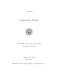 Commencement Program, August (1973) by Moorhead State College