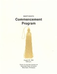 Commencement Program, August (1982) by Moorhead State University