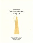 Commencement Program, August (1983) by Moorhead State University