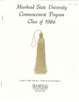 Commencement Program, August (1986) by Moorhead State University