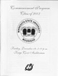 Commencement Program, December (2003) by Minnesota State University Moorhead