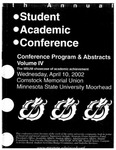 4th Annual Student Academic Conference: Conference Program & Abstracts Volume IV